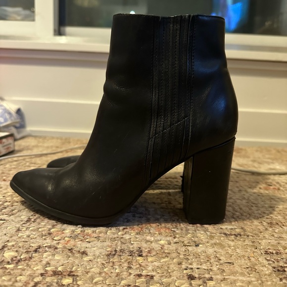 Black Leather Booties - Picture 3 of 4